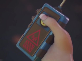 OVERWATCH Lesbians – Brigitte places Tracer at the fuck gadget
