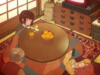 Two lesbian anime ladies rub each and every different underneath desk