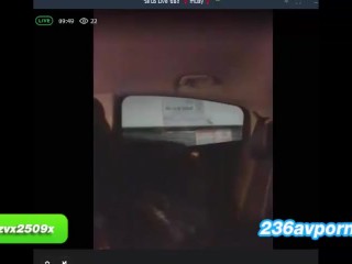 Giant Boobs Thai lady Masturbation in Actual Taxi