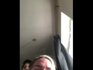 Newbie britsh man and american woman with wonderful ass fucking with ball gag