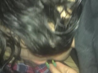 Spanish chick giving me head
