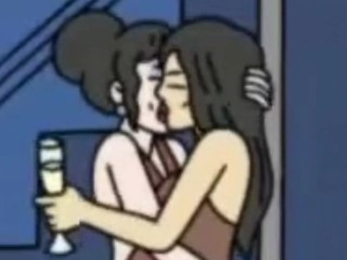 Unpleasant American citizens – Under the influence of alcohol Lesbian Kiss