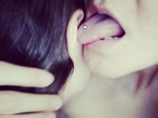 ASMR Ear Licking Kisses Breath Mouth sounds my female friend’s