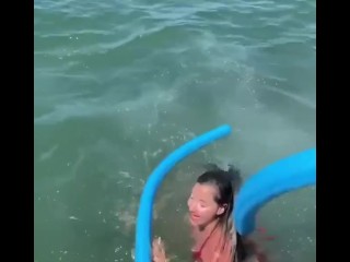 Amputee swimming. ( Any other one in privte)