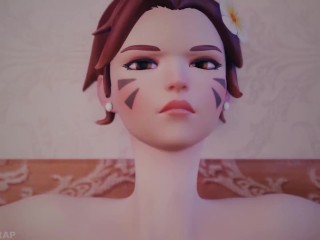 D.VA & Brigitte A laugh Time Overwatch (Blender Animation W/Sound)