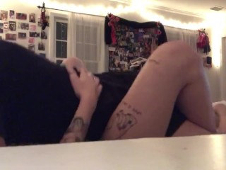 Pounding her younger pussy