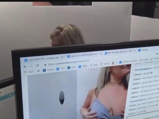 two sizzling milfs giving gloryhole blowjobs on reside cam