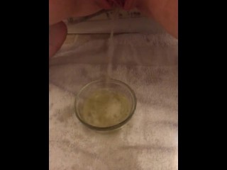 Determined Piss in a bowl