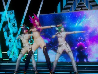 [MMD] BlackPink – Dont Know What to do Strip Vers. Xayah Soraka Syndra three-D Erotic Dance