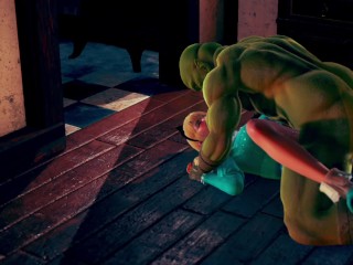 stunning princess creampie to the massive monster – 3d hentai animation