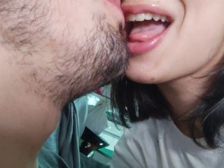 Sloppy Tongue French Kissing – Saliva nasty kiss