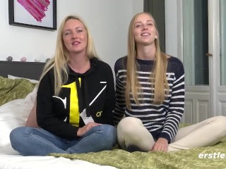 Ersties: Femdom Fuß und Pussy Spiele mit Inge und Sirena