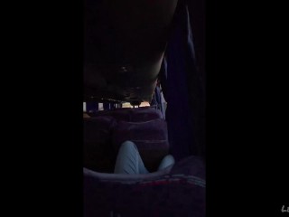 Lesbians enjoying at the bus