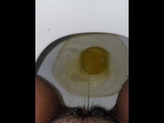 Lezdom peeing