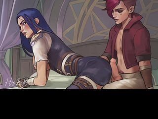 Promo for juicy animations of candy lesbians Vi and Caitlyn