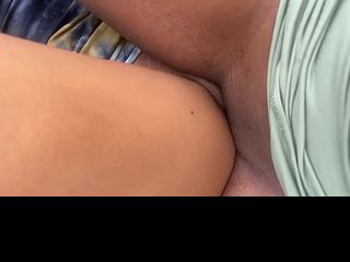 rainy pussy scissoring my bestie on the park no panties
