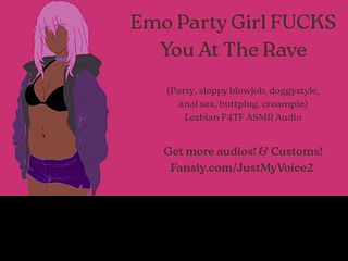 EMO SLUT needs to FUCK on the birthday celebration!! (F4TF) Lesbian ASMR Audio