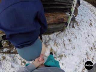 Moniteur de ski baise son élève horny après une fellation – Couple newbie POV Lily&Jack