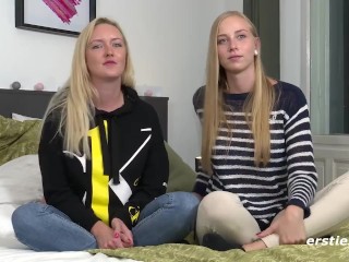 Heiße deutsche Blondine bringt Freundin 2 mal zum Orgasmus