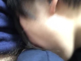 Asian blowjob with cum in mouth